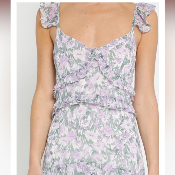 Few Moda o.p.t Ingrid Dress in Purple Floral - Picture 6 of 6